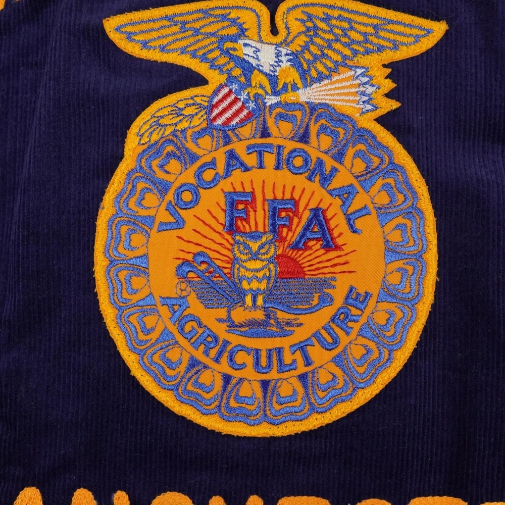 VTG 80s National FFA Jacket Men 36 Blue Manchester New Hampshire Corduroy Gerry - Picture 14 of 15